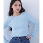 ニット セーター クルーネックリブニット レディース