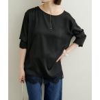 ショッピングレース ブラウス シャツ 裾レースTブラウス レディース