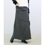 ショッピングロングスカート スカート ドレープ切替裏毛ロングスカート