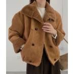 ピーコート pコート ショートダブルブレストジャケット レディース