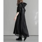 ワンピース 裏起毛フーディーワンピース