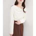 ショッピングラメ tシャツ ラメベロアドレーププルオーバー レディース