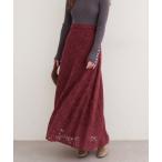 スカート 起毛レーススカート