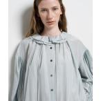 ショッピングローン ブラウス シャツ トリアセローンフリルカラーブラウス レディース