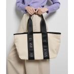 トートバッグ ロゴテープワイドトートバッグ レディース