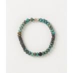 「LION HEART」 ブレスレット S ターコイズブルー メンズ