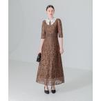 「Leja」 半袖ワンピース MEDIUM モカ レディース