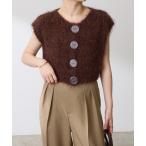 ショッピングmarc 「TRICOTS JEAN MARC」 ニットベスト FREE ダークブラウン レディース