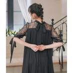 「niana」 「haremode」半袖ワンピース M ブラック レディース