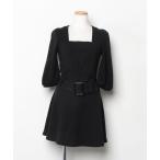 ショッピングBURBERRY 「BURBERRY BLUE LABEL」 7分袖ワンピース 38 ブラック レディース