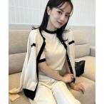 [anuans] вязаный ансамбль FREE белый женский 