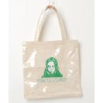 ショッピングエナメルバッグ 「X-girl」 トートバッグ - ベージュ レディース