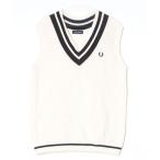 ショッピングノースリーブ 「FRED PERRY」 ノースリーブニット M ベージュ メンズ