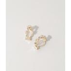 イヤリング フラワービジューフープイヤリング レディース