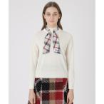 ニット セーター ウールアクリルブレンドスカーフニット レディース