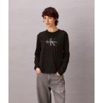 ショッピングモノグラム tシャツ 長袖Tシャツ - モノグラムロゴクルーネックロングスリーブカットソー レディース