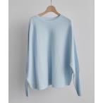 ニット セーター ロングリブドルマンプルオーバー レディース