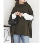 ショッピングポンチョ ポンチョ BRODIAEA ウール混ポンチョ レディース