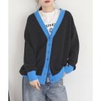 カーディガン EGLANTINE ウール100％Vネックニットカーディガン レディース