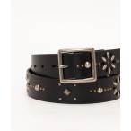 ショッピングスタッズ ベルト フラワースタッズ ギャリソンベルト メンズ レディース