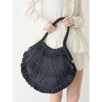 トートバッグ パターンフリルトートバッグ レディース