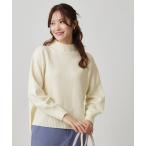 ニット セーター 「手洗い可／日本製／カシミヤ混」ミドルゲージのハイネックニットトップス レディース