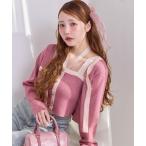 カーディガン 「ZOZO限定」配色ニットカーディガン/セットで着られるビスチェあり レディース