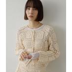 ショッピングカーデ カーディガン ハンドクロシェカーデ レディース