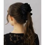 ヘアクリップ 「LA MUE」フリルベロアバナナクリップ