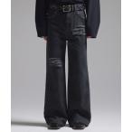 パンツ 「GRANCY」Leopard Damage Flare Pants / レオパードダメージフレアパンツ メンズ レディース