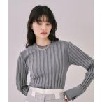 ショッピングニット ニット セーター 「新作」リップルレイヤーニット｜ウォッシャブル/オフィスカジュアル/細見え/冬服/クリスマス レディース