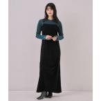 ワンピース 「新作」ツイストベロアキャミワンピース｜ウォッシャブル/セットアップ/オケージョン/細見え/冬服/クリスマス/ギフト