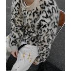 ショッピングヒョウ柄 ニット セーター シャギーヒョウ柄オーバーサイズニット/セーター(NEZ) レディース メンズ