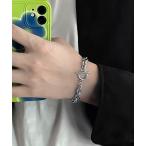  браслет [Bz] 2 полосный серебряная цепь браслет / мужской (T3) мужской женский 