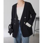 ジャケット ノーカラージャケット ジャージノーカラージャケット/セットアップ可/新色登場 レディース