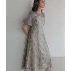 ショッピングレース ドレス ニュアンスフラワーレースドレス