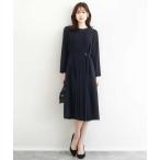 ショッピングサテン ワンピース サテンジョーゼット プリーツワンピース/洗える