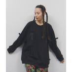 ショッピングバラ トレーナー スウェット オーバーサイズリボンスウェット レディース