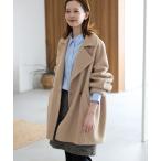 ピーコート pコート 「追加」souple wool ダブルフェイスミドルコート レディース