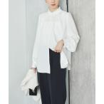 ブラウス シャツ ドビーストライプフリルブラウス レディース