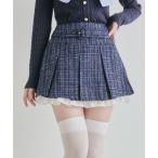 ショッピングスカート スカート 裾フリルプリーツスカート