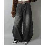 ジーンズ デニム デニムパンツ 今期マストバイアイテム入荷！ボリュームバルーンデニムパンツ レディース