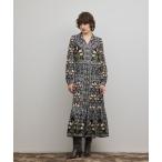 ショッピングフラワー ワンピース フラワーパターンプリントワンピース