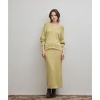 ショッピングラメ スカート ラメフェザーニットスカート