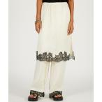  брюки [Pre-Order] отделка гонки 2WAY брюки / Trim Lace 2WAY Pants женский 