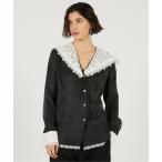 ショッピングレース ブラウス シャツ 「2026Spring Pre-Order」レースカラーシャツ / Lace Collar Shirt レディース