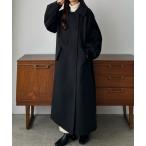 [callautia] пальто с отложным воротником MEDIUM черный женский 