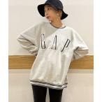 「GAP」 スウェットカットソー L ライトグレー メンズ