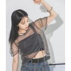 「JEANASIS」 半袖カットソー FREE グレー レディース