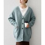 「SHIPS any」 ニットカーディガン ONE SIZE ライトブルー レディース